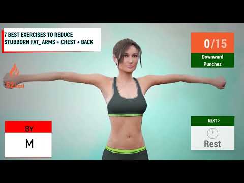 7 BEST EXERCISES TO REDUCE STUBBORN FAT ARMS + CHEST + BACK/7 საუკეთესო ვარჯიში ჯიუტი ცხიმის შესამ